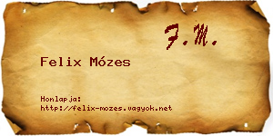 Felix Mózes névjegykártya